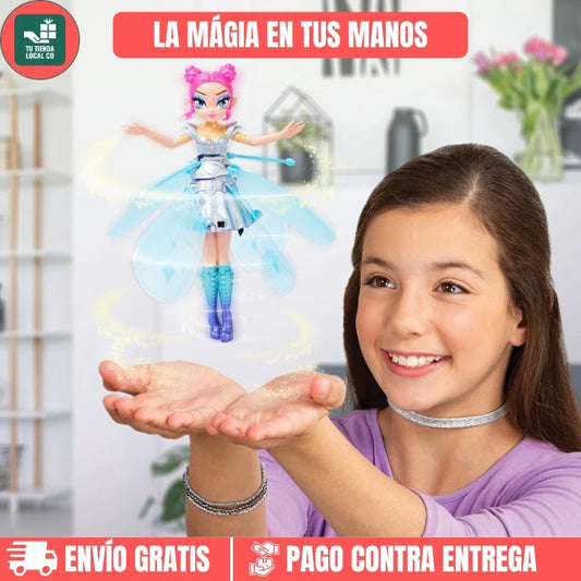 Muñeca Hada Voladora con luces